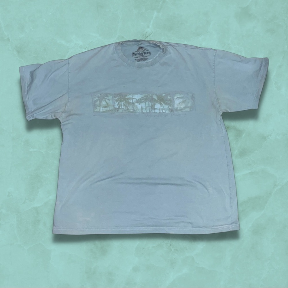 Newport Blue Men’s XXL Wrecked In Paradise Blue Vintage Tee